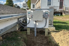 All Phase Electric LLC | Outdoor disconnect switches feeding commercial refrigeration with the supply trench open | Southern NH
