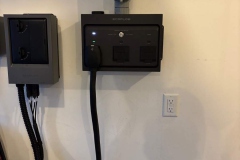 All Phase Electric LLC | EcoFlow solar and battery connection panel with its emergency stop button | Southern NH
