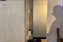 All Phase Electric LLC | EcoFlow Smart Home Panel 3 mounted on a basement wall above its battery | Southern NH